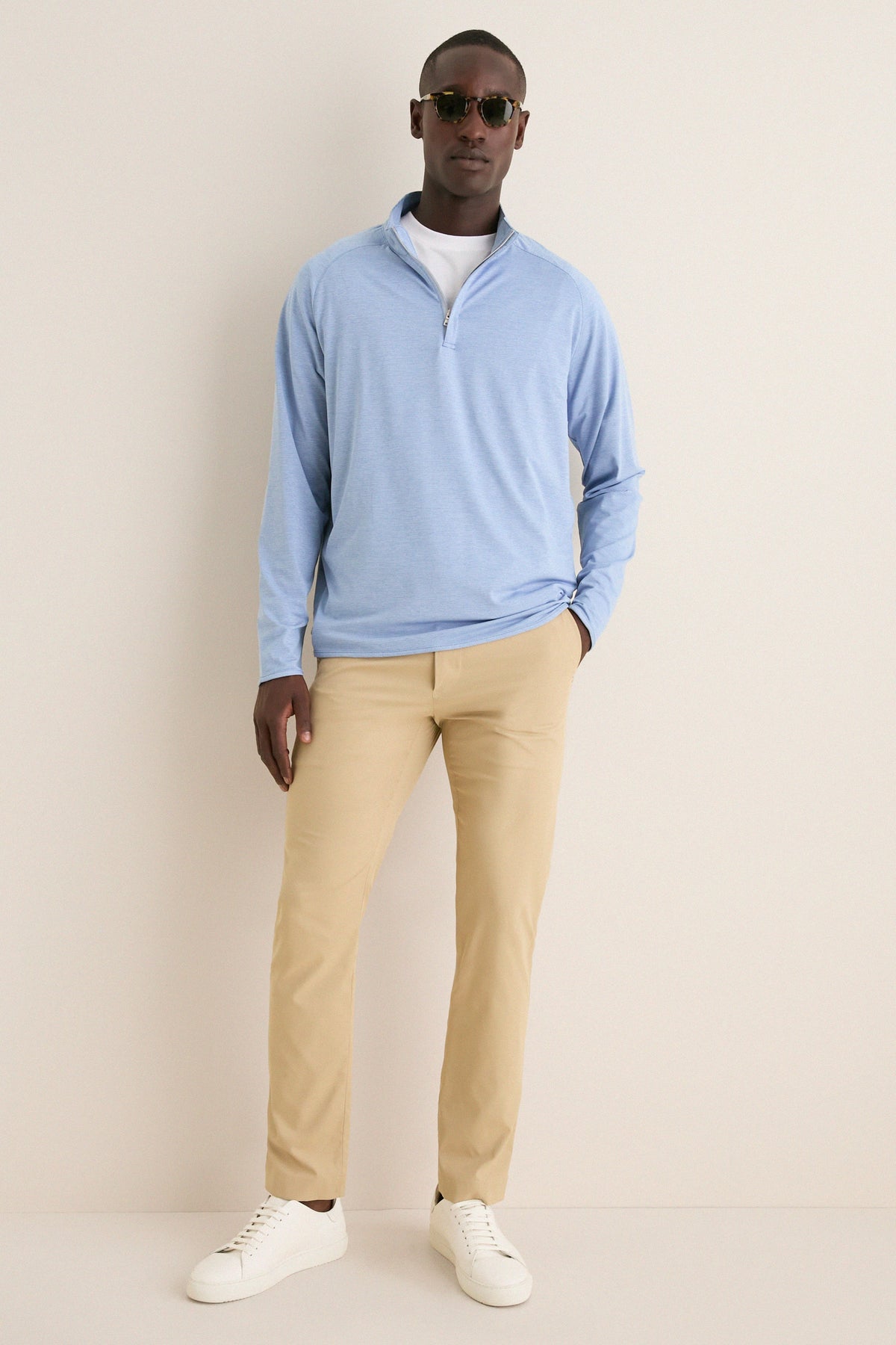 Men's Windy Blue Performance Quarter Zip