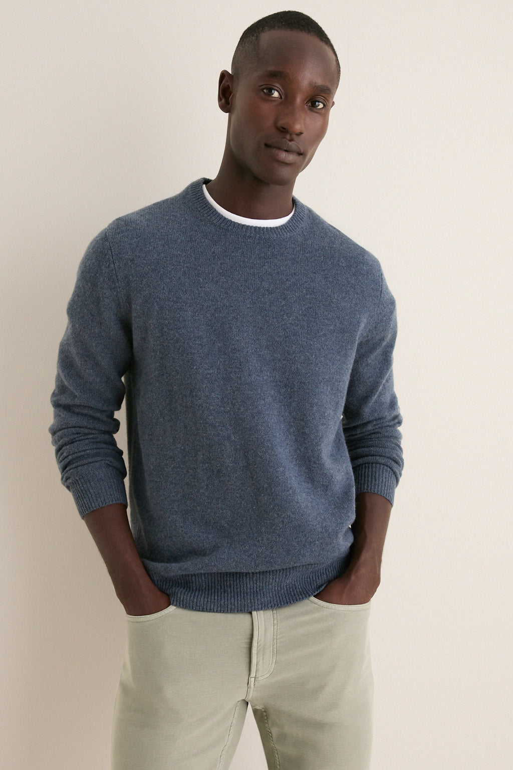 Men's Dark Indigo Crewneck Sweater