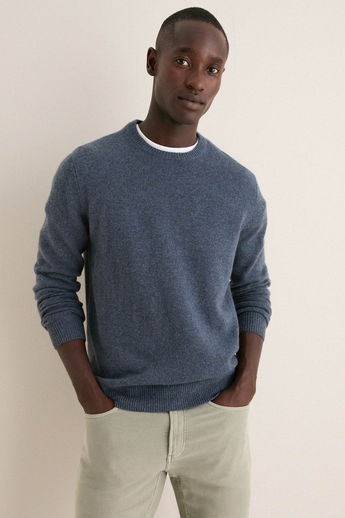 Men's Dark Indigo Crewneck Sweater