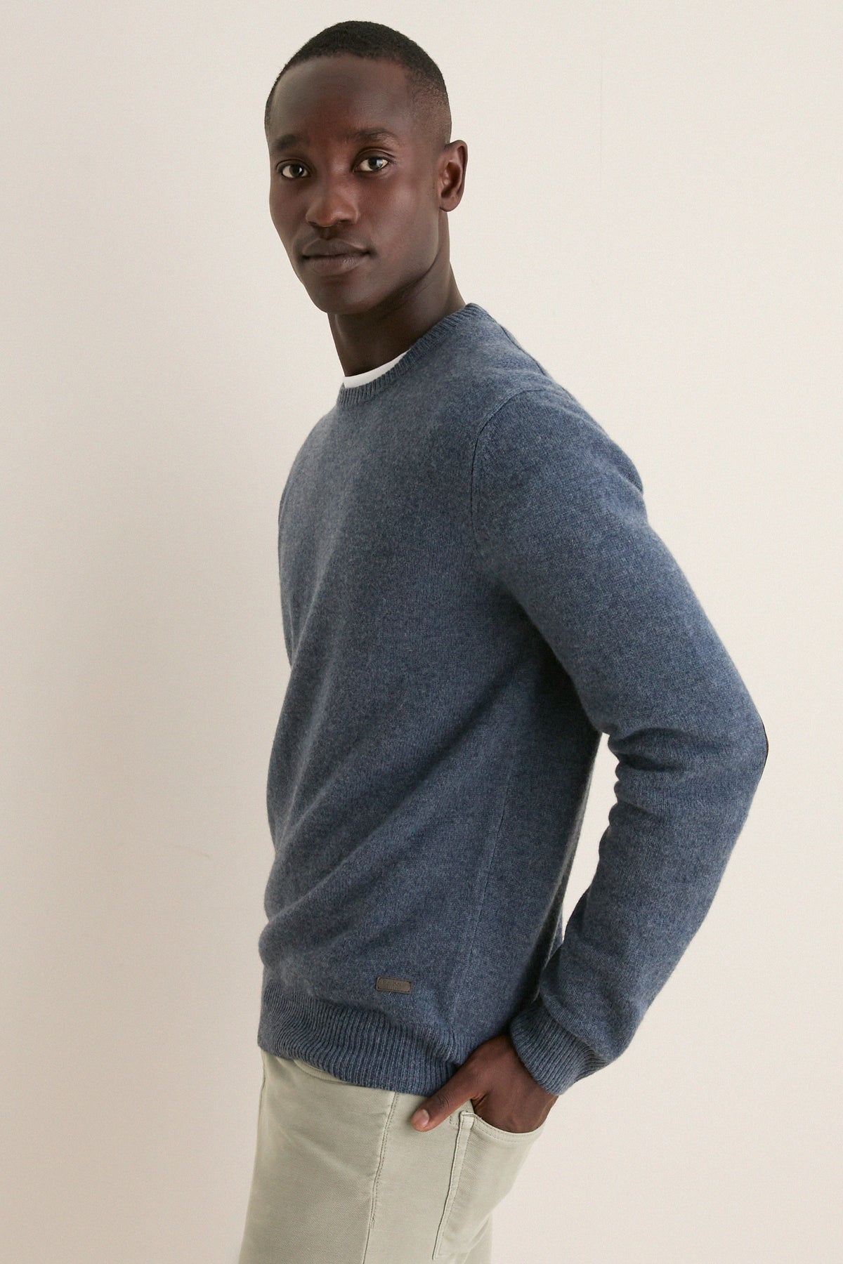 Men's Dark Indigo Crewneck Sweater