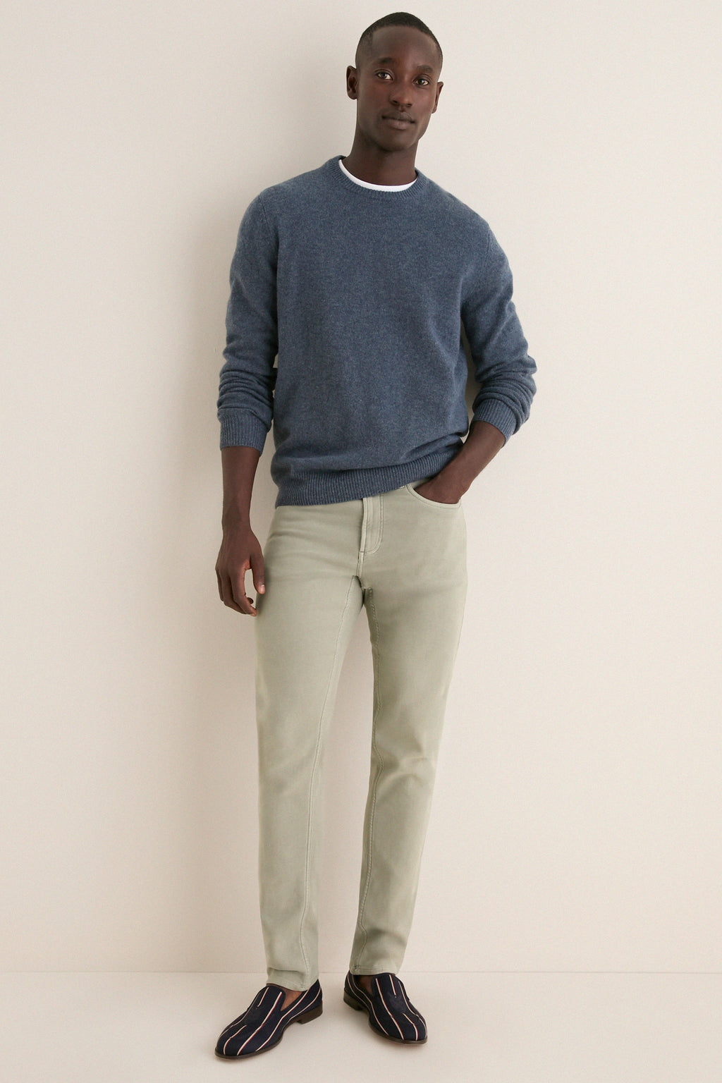 Men's Dark Indigo Crewneck Sweater
