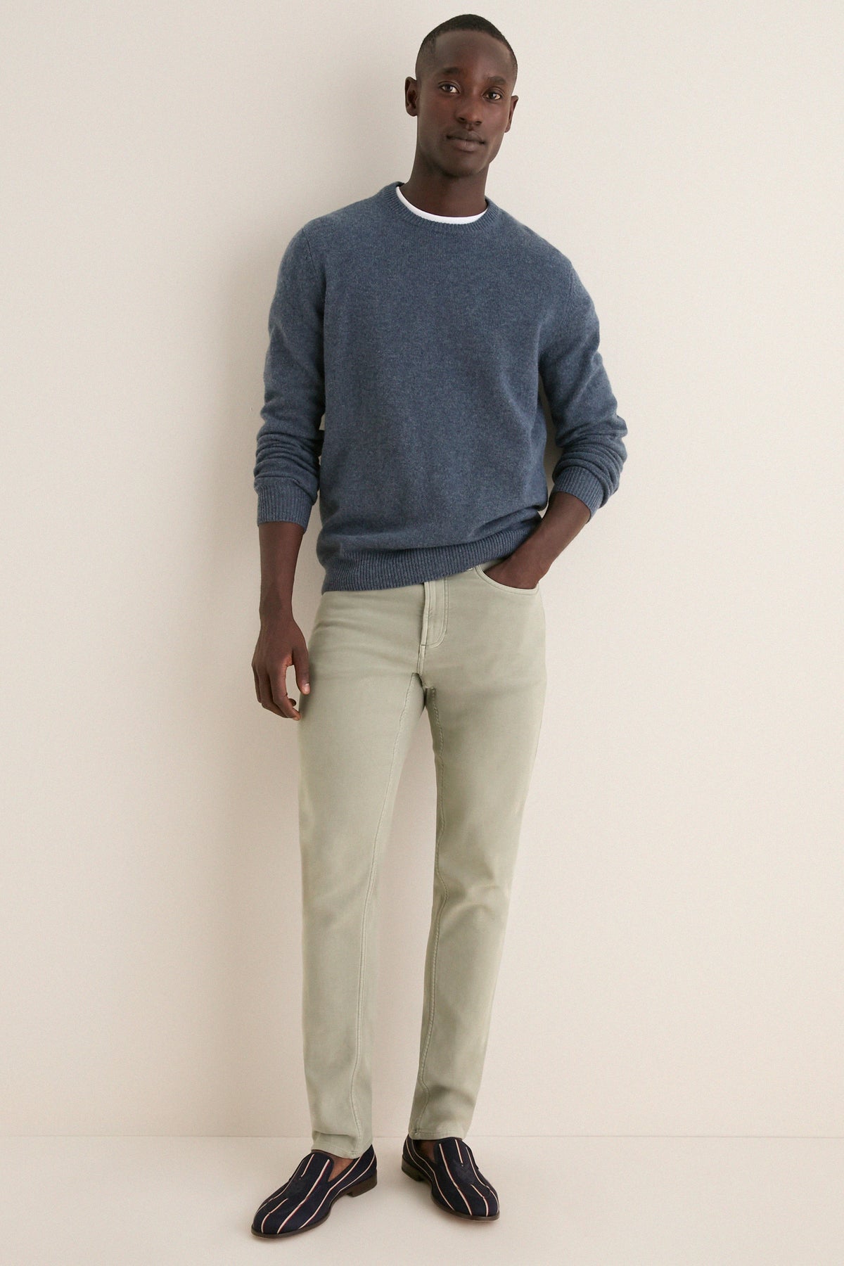 Men's Dark Indigo Crewneck Sweater