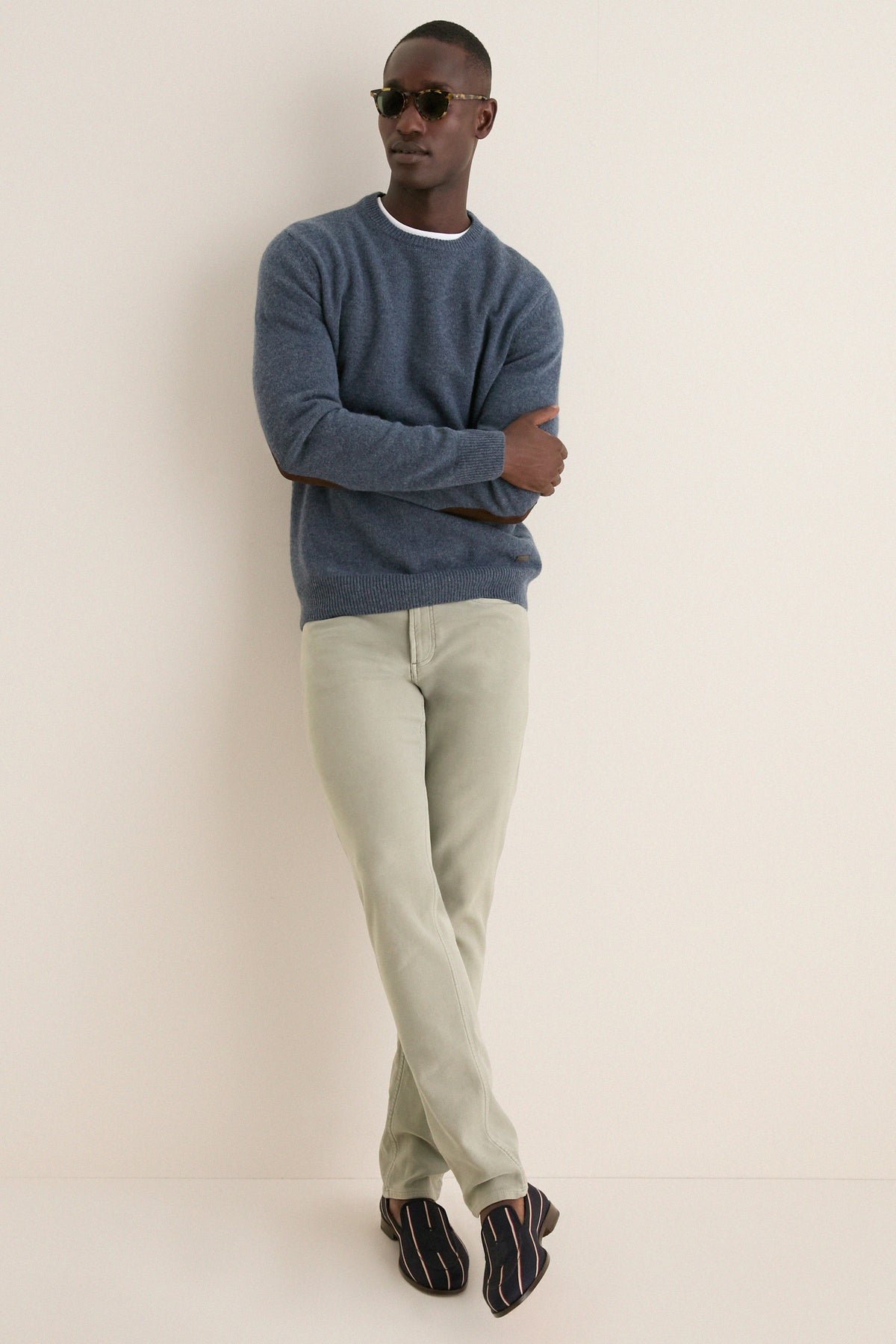 Men's Dark Indigo Crewneck Sweater