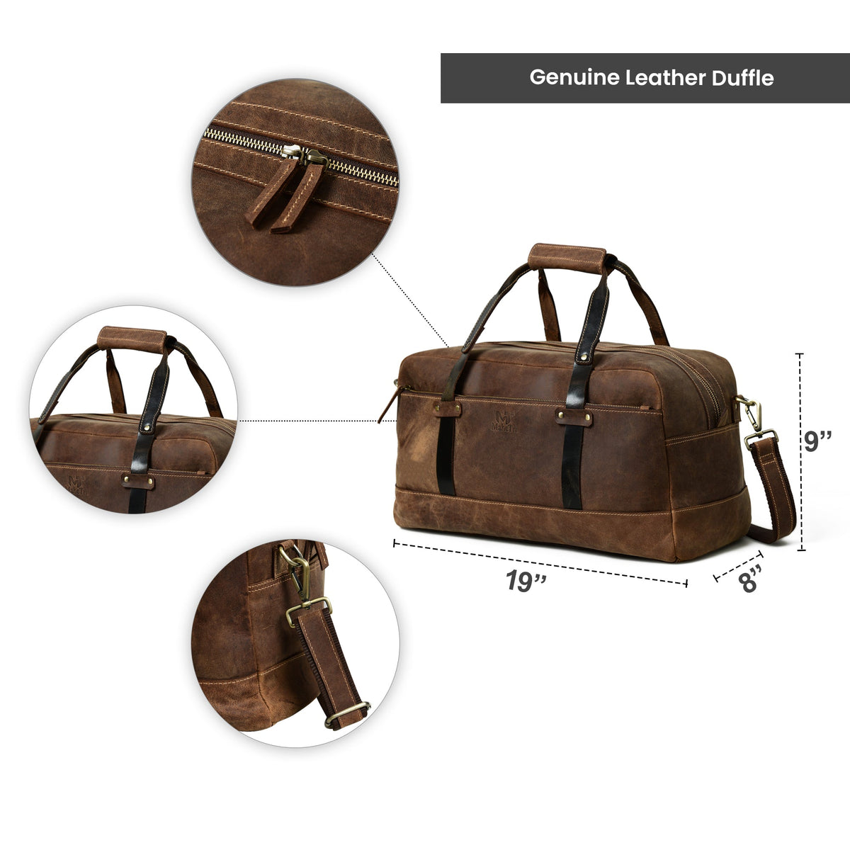 Espresso Elegance Carry on Duffel
