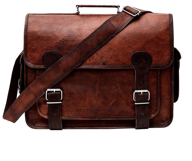 Vintage Computer Leather Bag