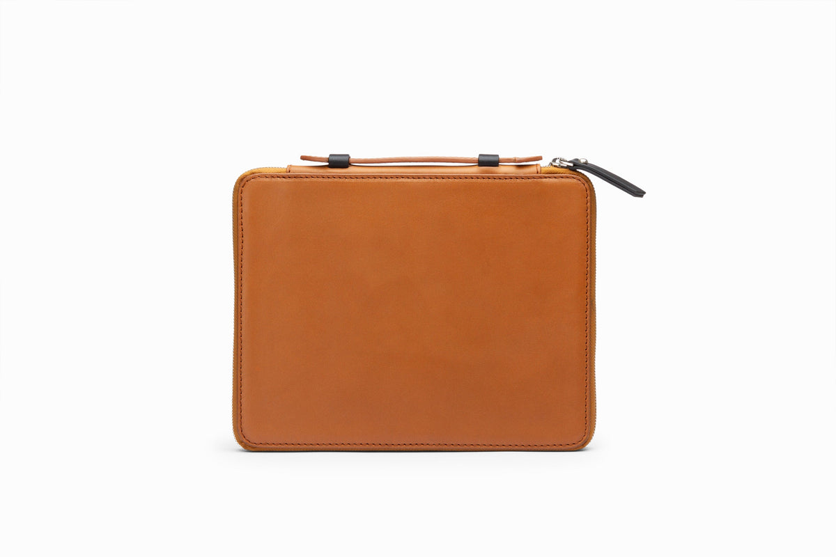 iPad Case Tan open view showing interior lining and protection