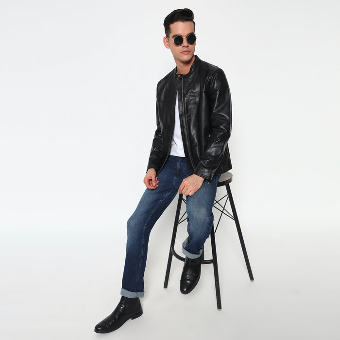 Prime Black Biker's Men Jacket