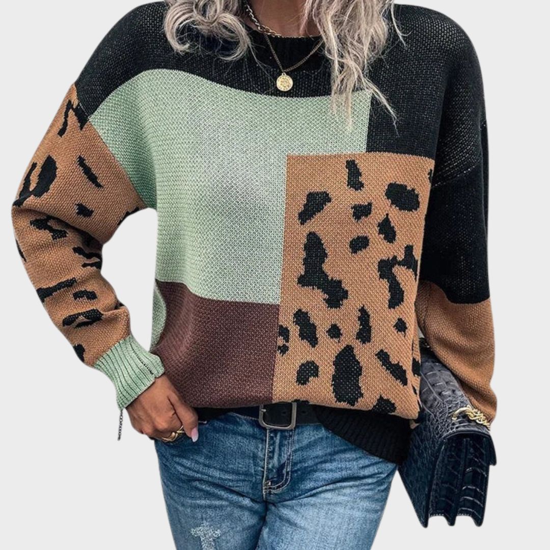 Rachel Women's Cozy Knit with Relaxed Fit and Soft Texture Sweater, front view