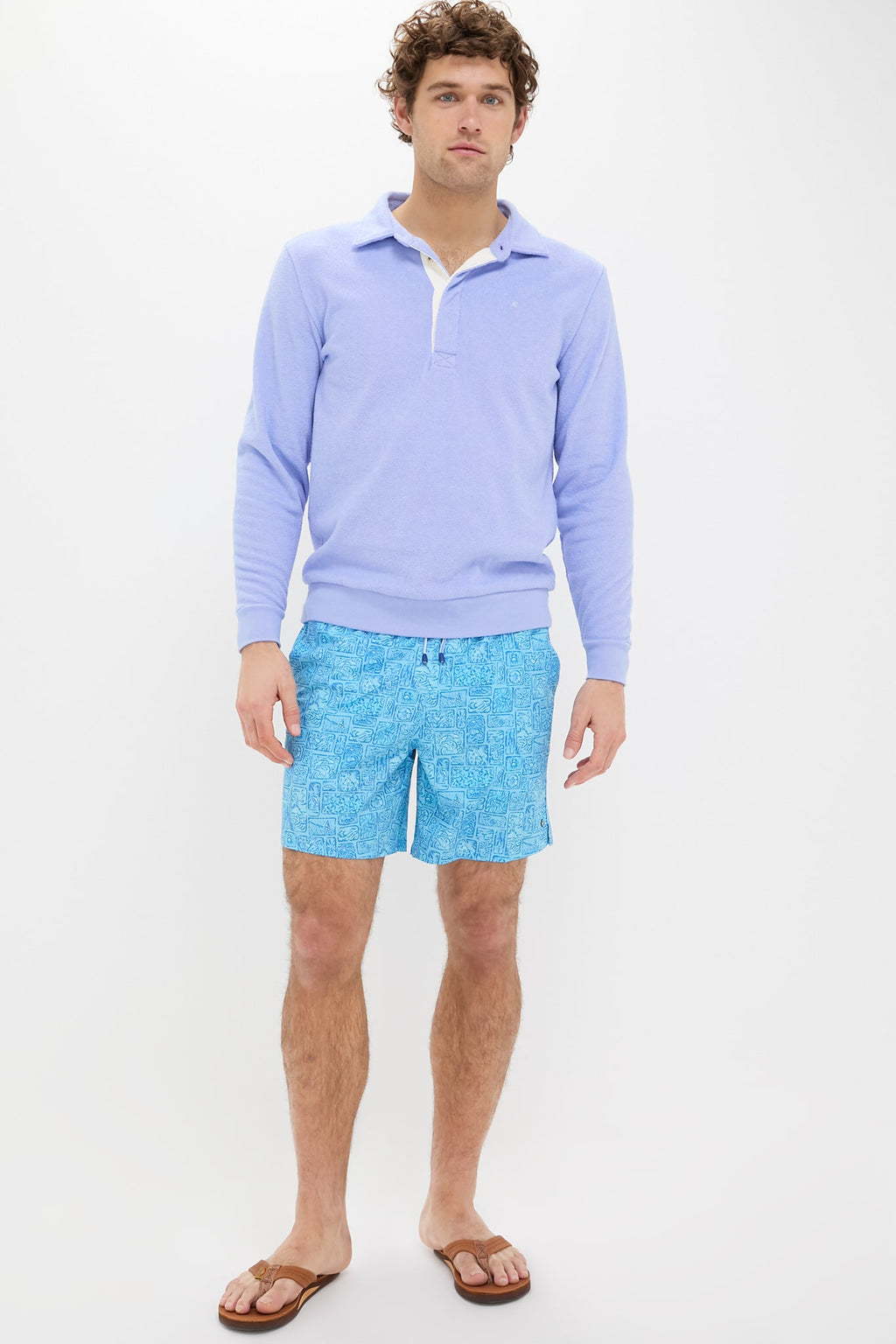Men's Terry Collared Sweatshirt
