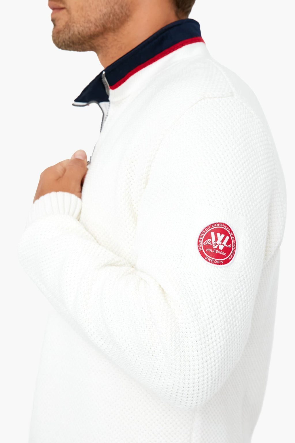 Men's Off White Windproof Sweater