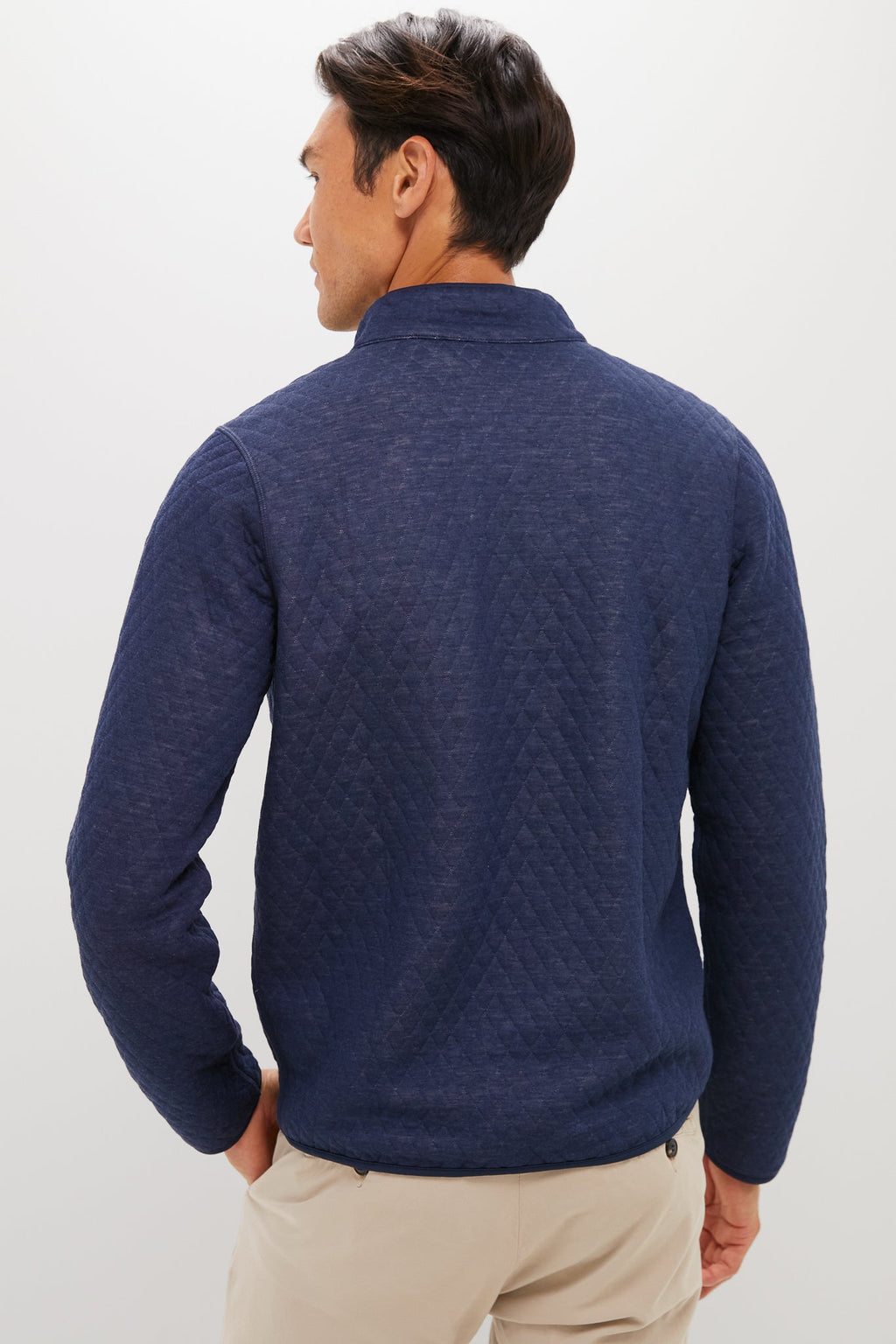 Men's Navy Oat Reversible Pullover