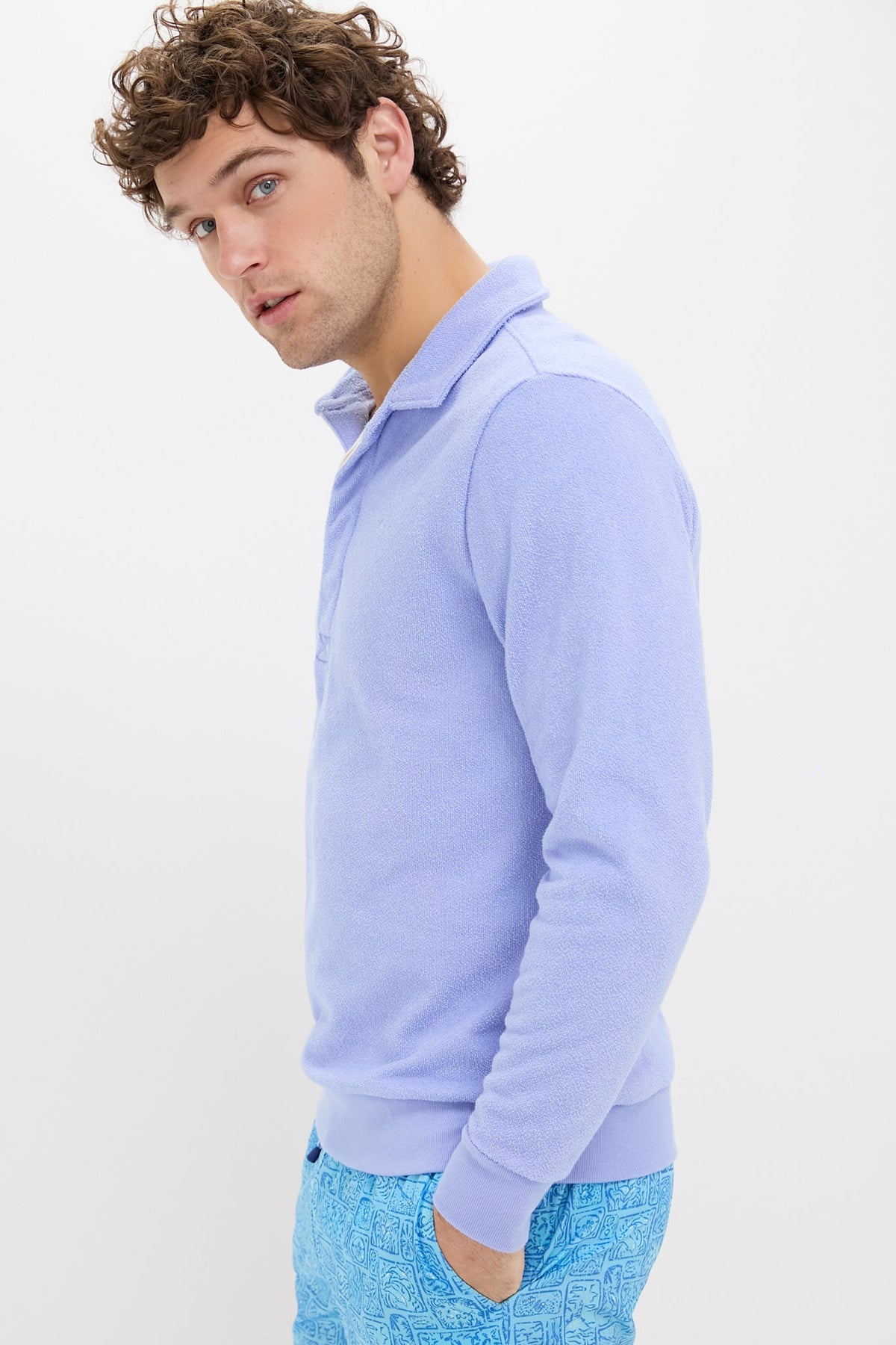 Men's Terry Collared Sweatshirt