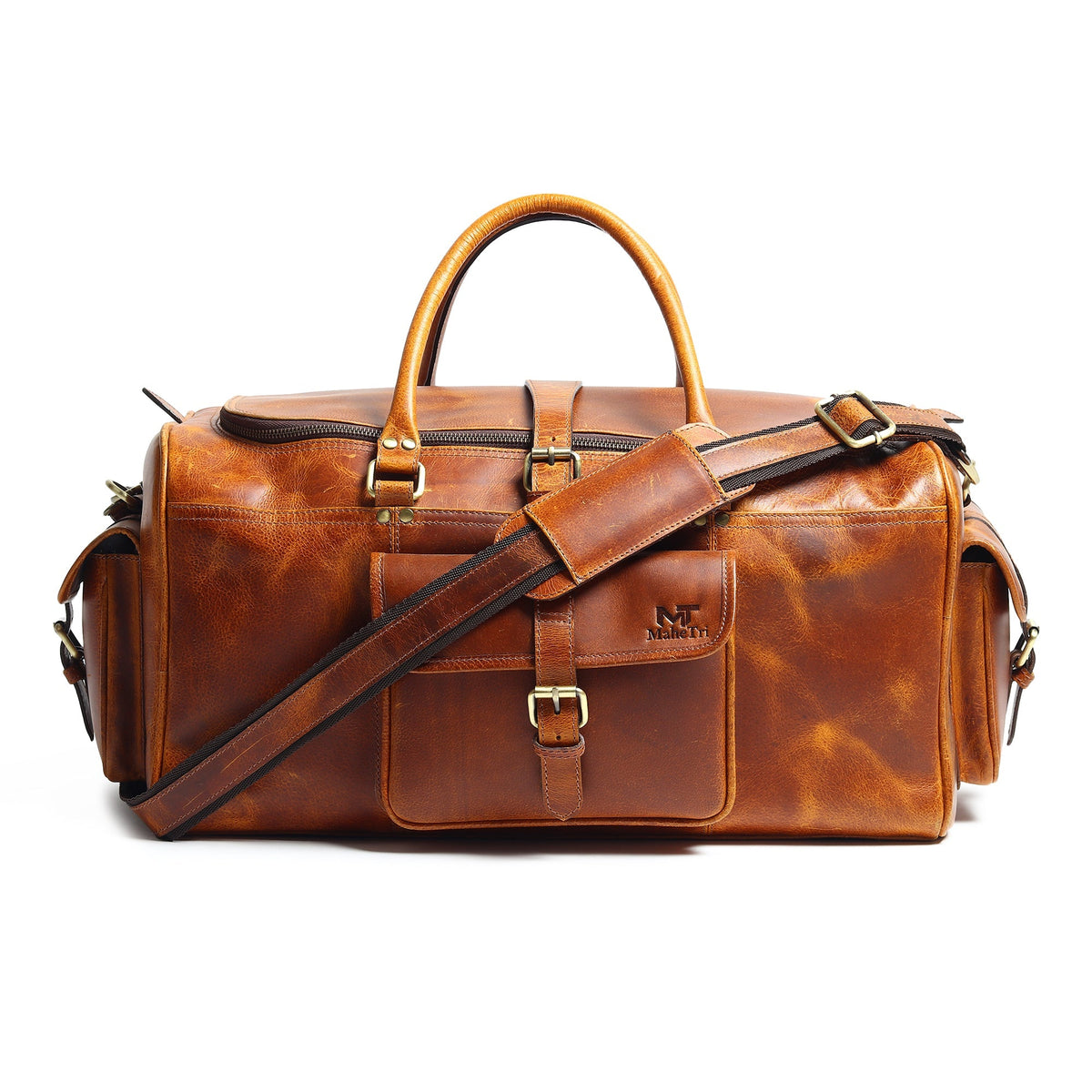 Berlin Leather Weekender Duffel Bag