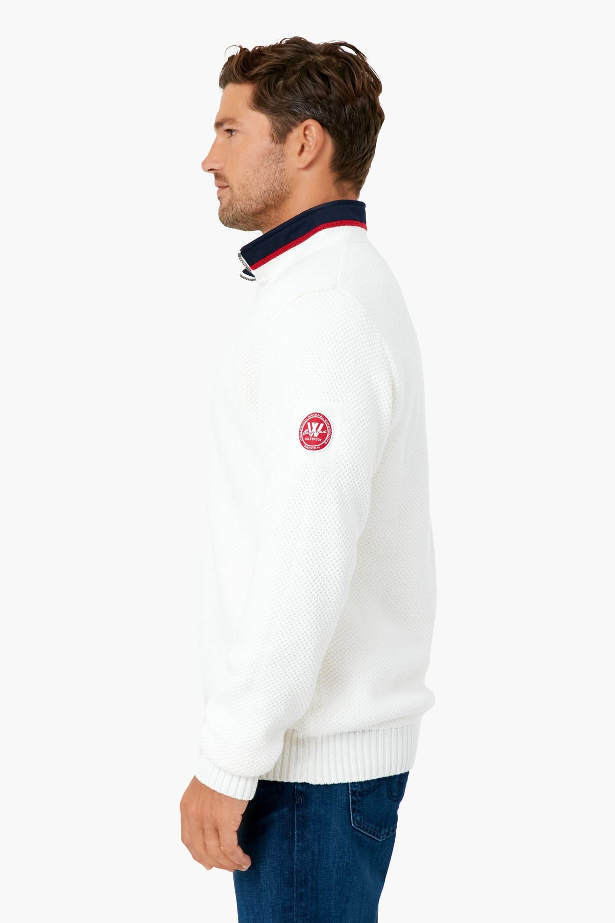 Men's Off White Windproof Sweater