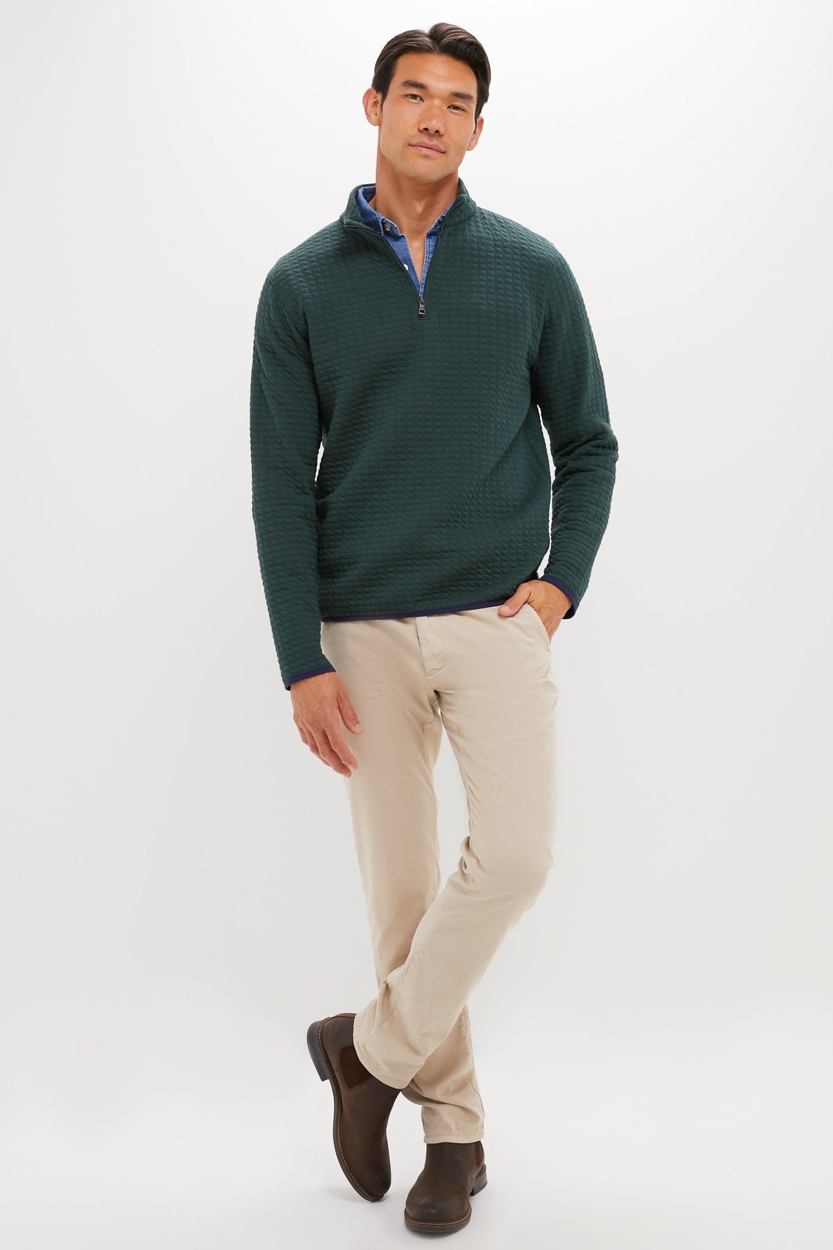 Men's Nordic Pine Quilted Quarter Zip