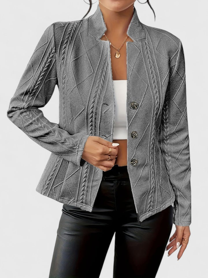 Linda Women's Structured Textured Tailored Jacket, side view