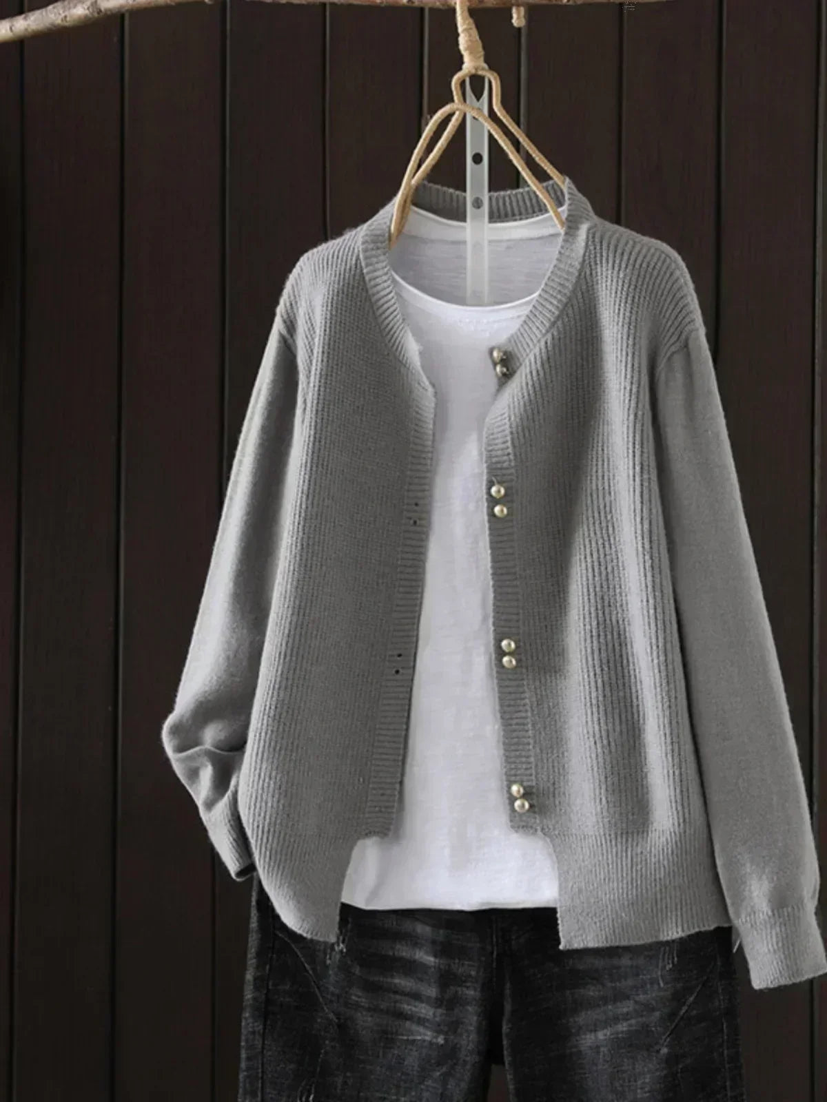 Linda Women's Cozy Feel and Breathable Design Knit Cardigan, front view