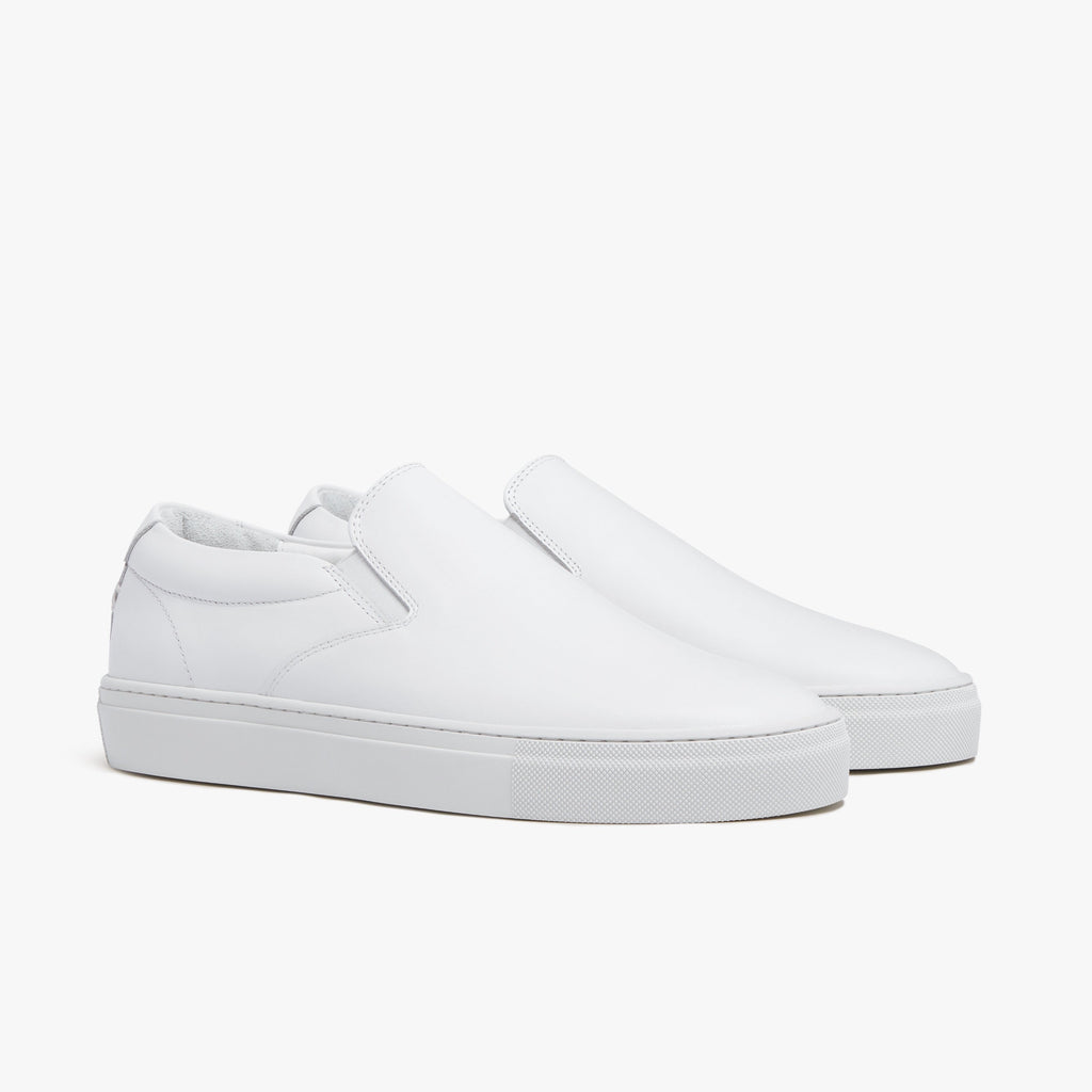 Triple White Leather Sneaker – Style P003