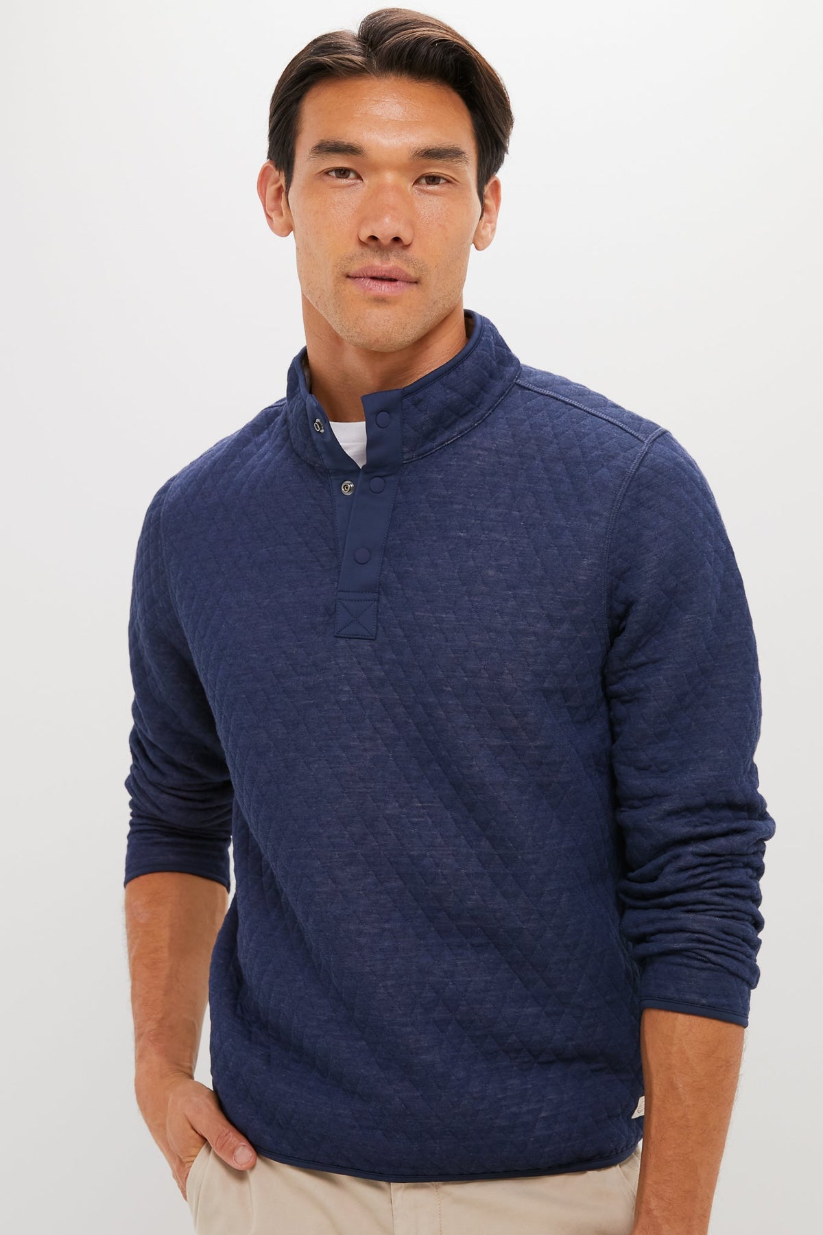 Navy Oat  Reversible Pullover