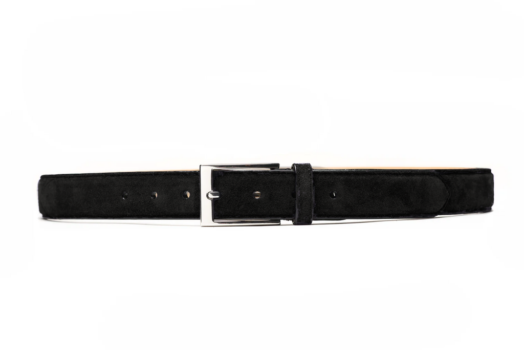 Flat Belt - Black Suede