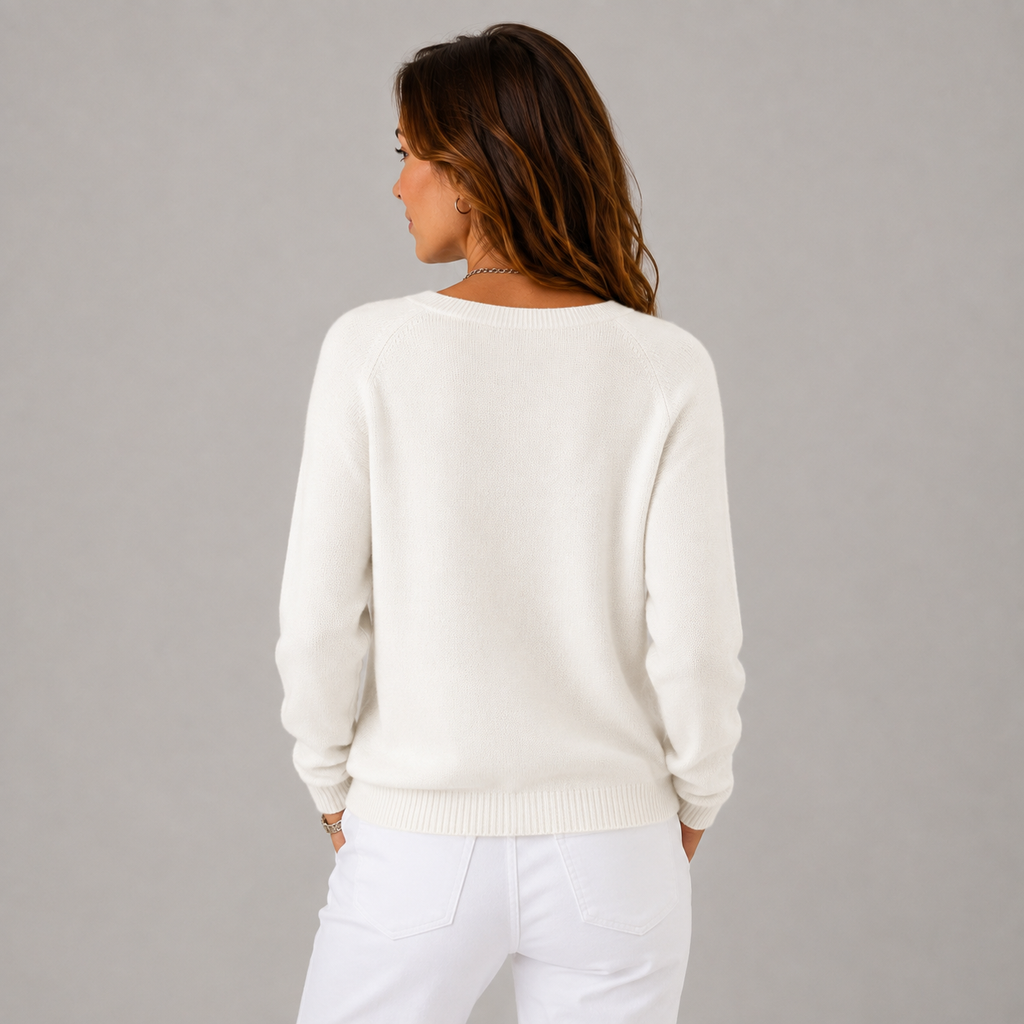 Elise Women's Soft Button-Up Sweater, fabric detail