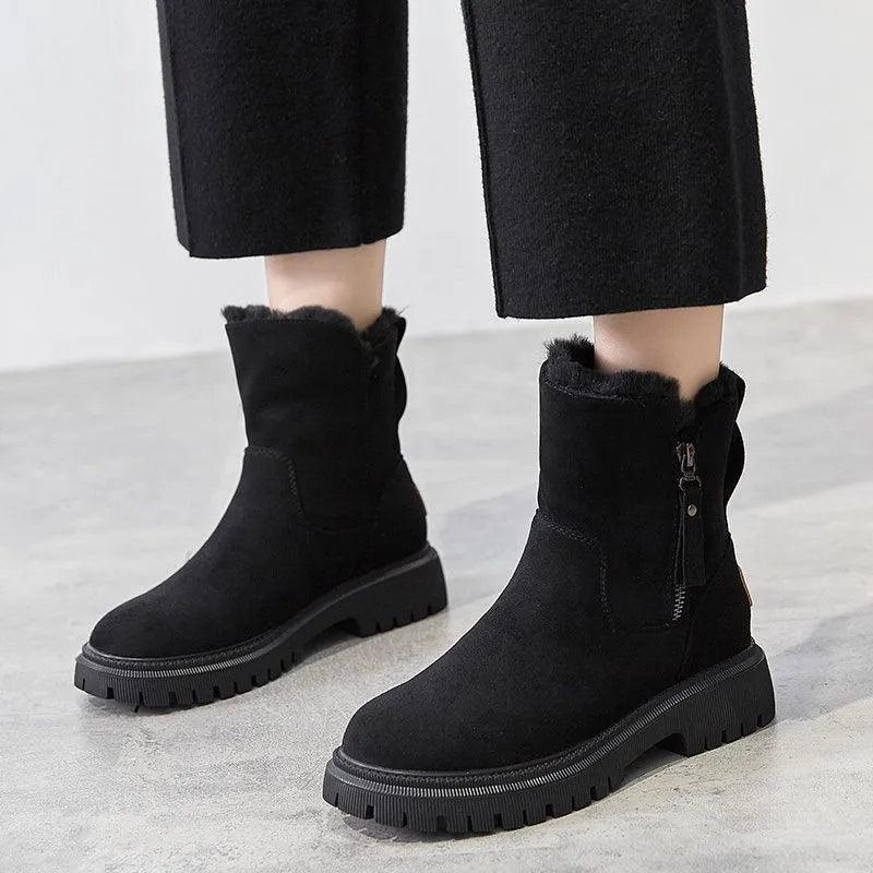 Amelia Women's Casual Winter Boots, fabric detail