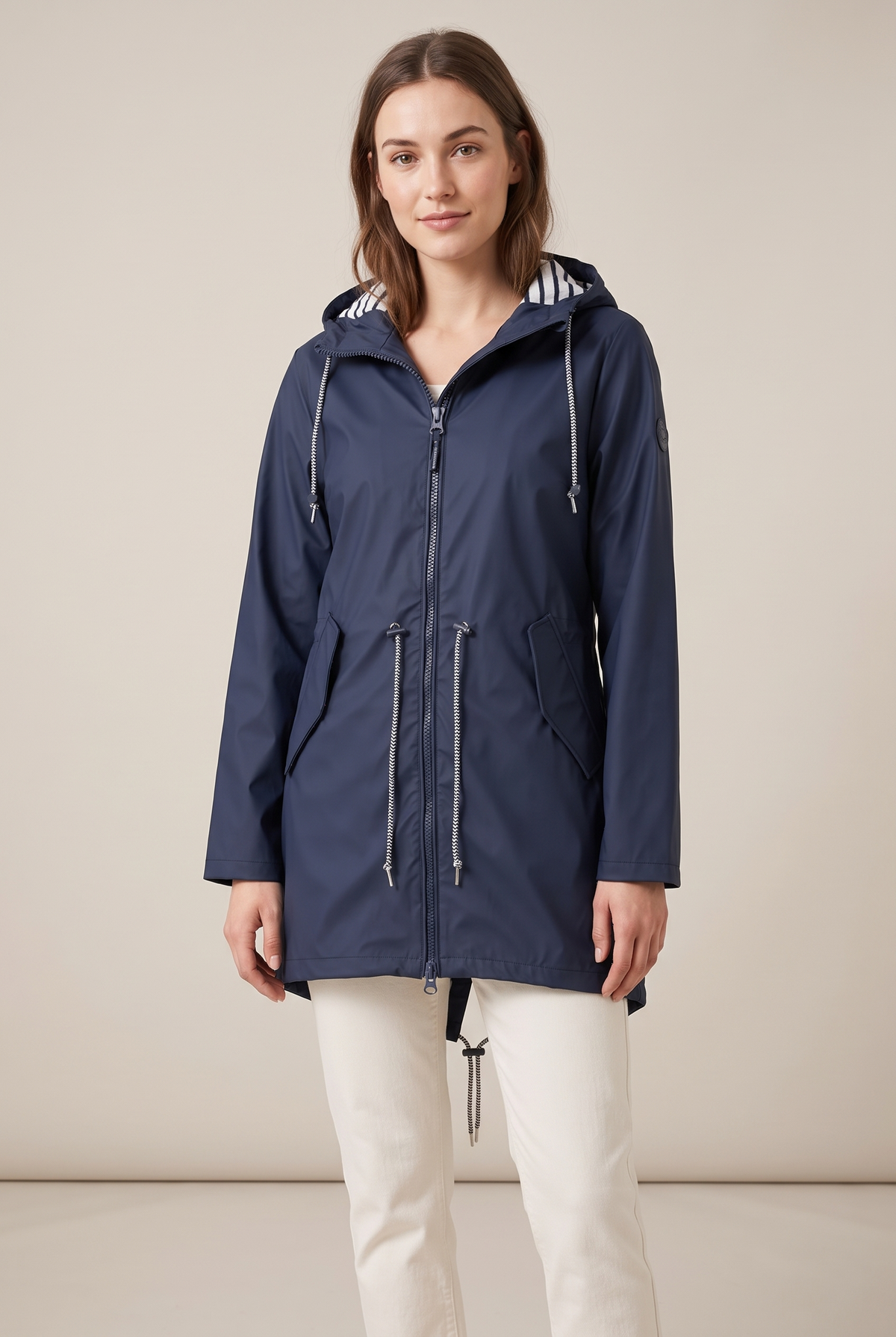 Vicky Women's Hooded Drawstring Jacket, on model