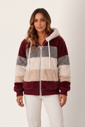 Ruby Women's Winter Sherpa Zip-Up Jacket, on model