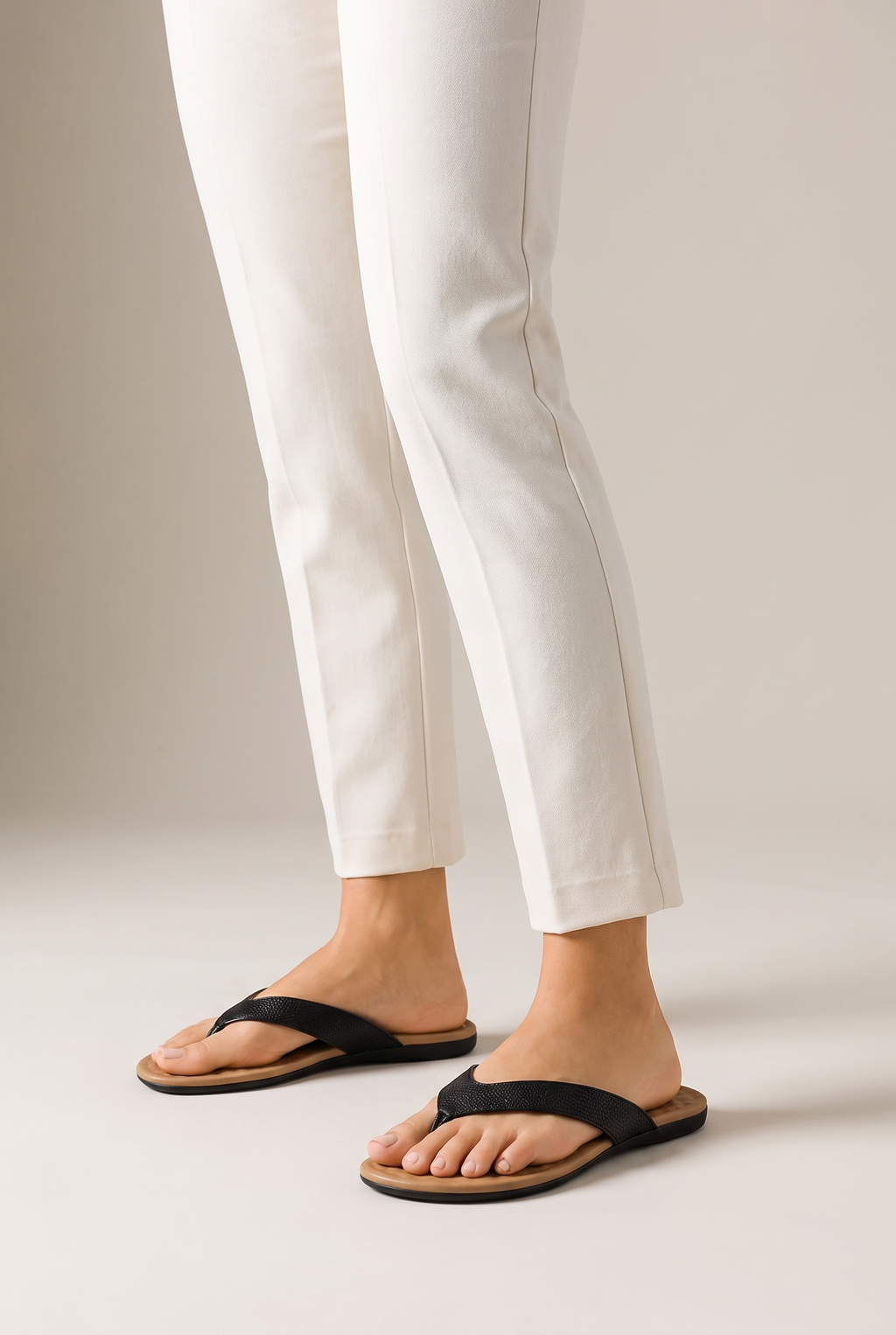 Sofia Women's Comfortable Thong Walking Sandals, on model