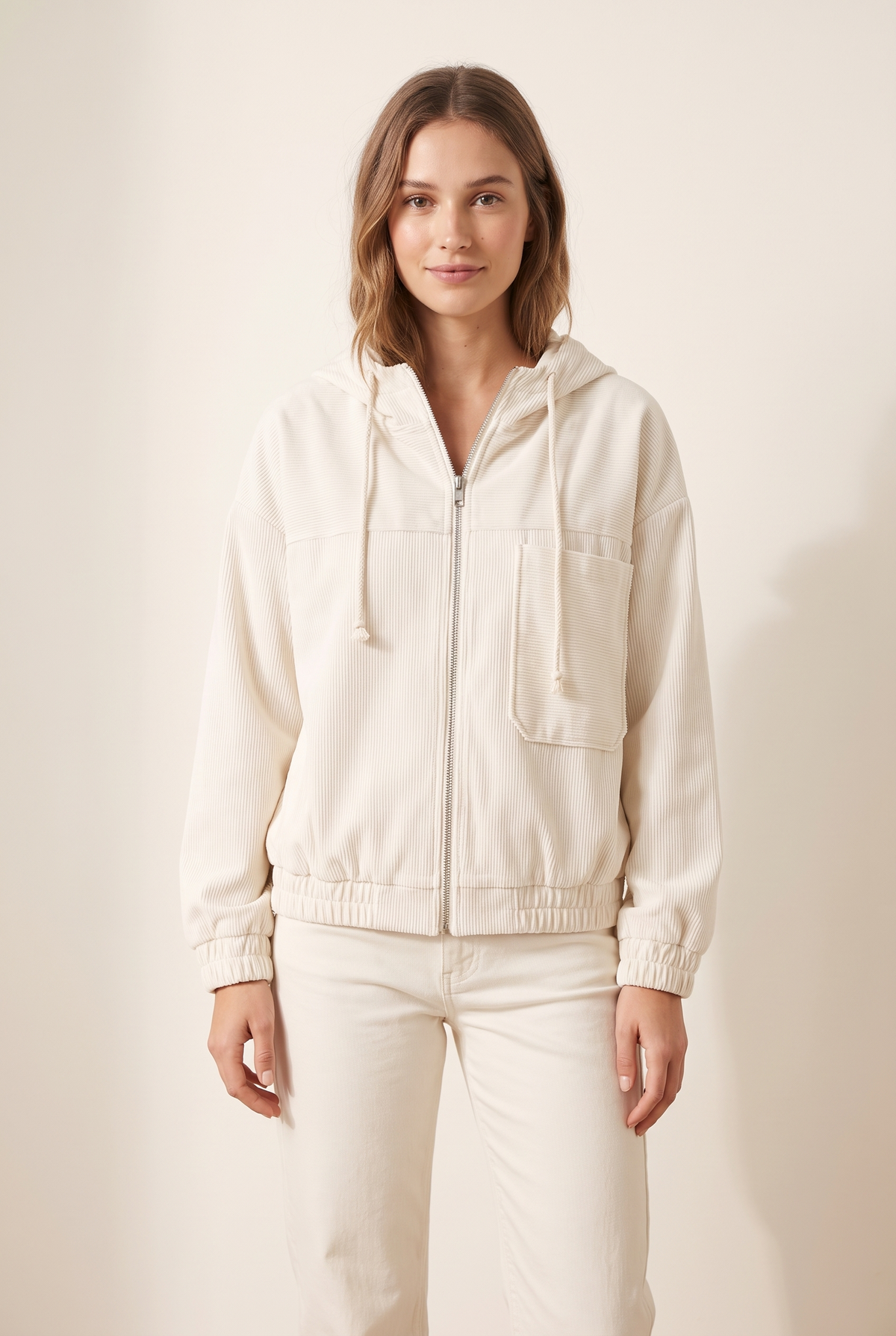 Daisy Women's Winter Button Closure and Front Pockets Cardigan, on model