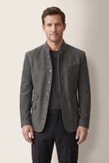 Owen Men's Mandarin-Collar Button-Front Blazer, on model