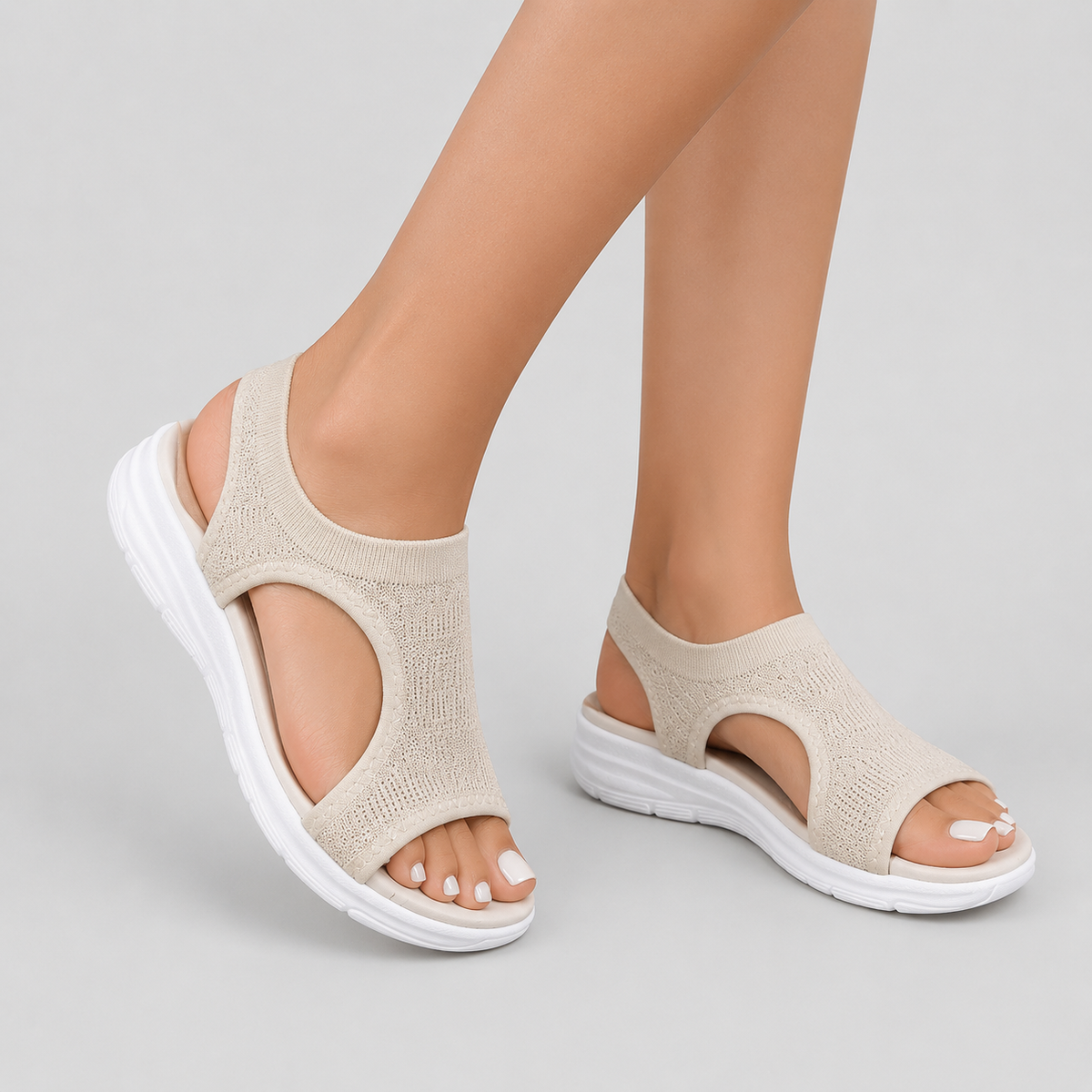 Maya Women's Comfortable Open Toe Walking Sandals, front view