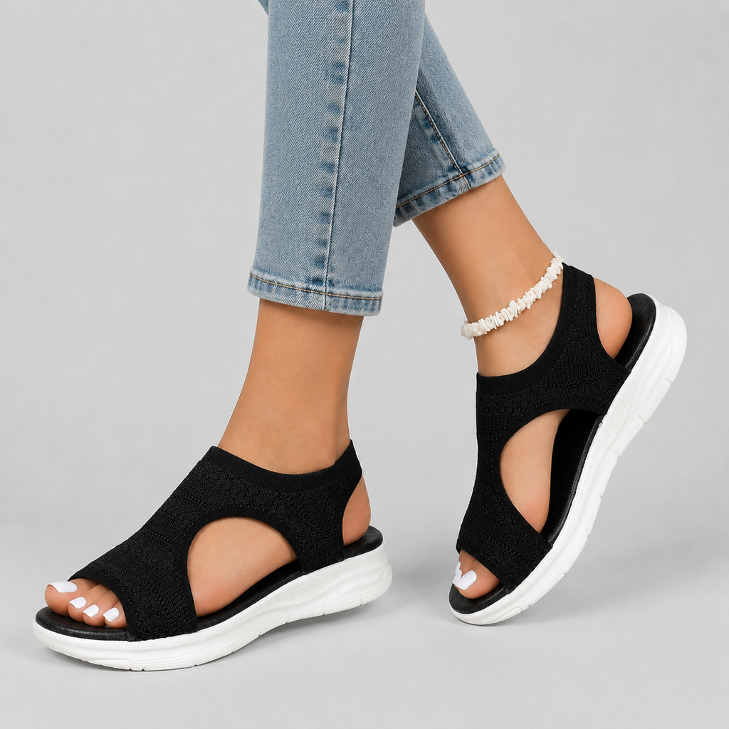 Maya Women's Comfortable Open Toe Walking Sandals, side view