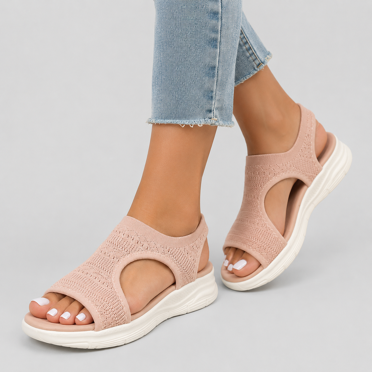 Maya Women's Comfortable Open Toe Walking Sandals, back view