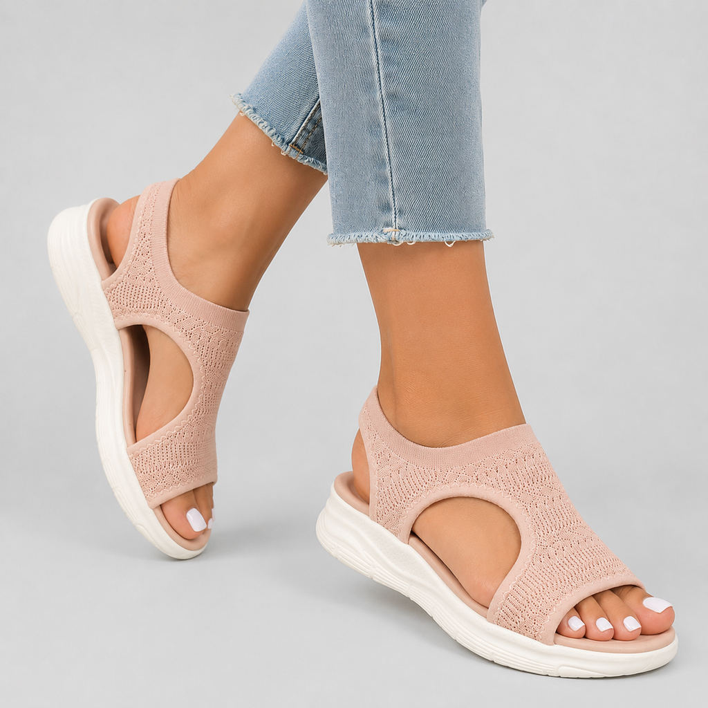 Maya Women's Comfortable Open Toe Walking Sandals, styled outfit