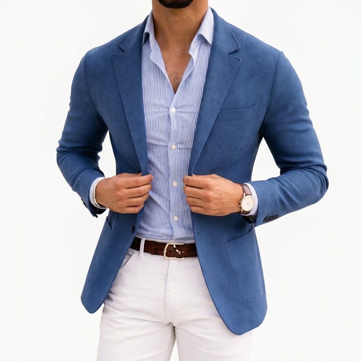 Ryan Men's Knit Classic Notch Blazer, front view