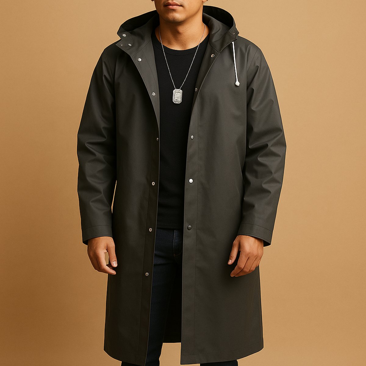 Nathan Men's Layering-Friendly Fit Adjustable Drawstring Jacket, front view