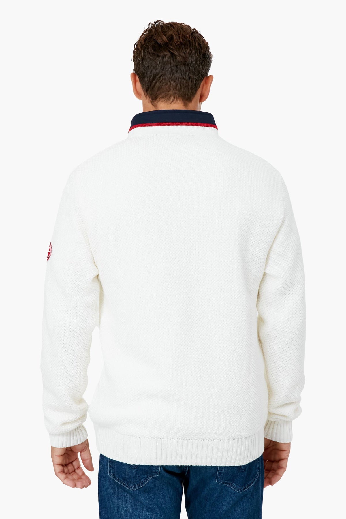 Men's Off White Windproof Sweater