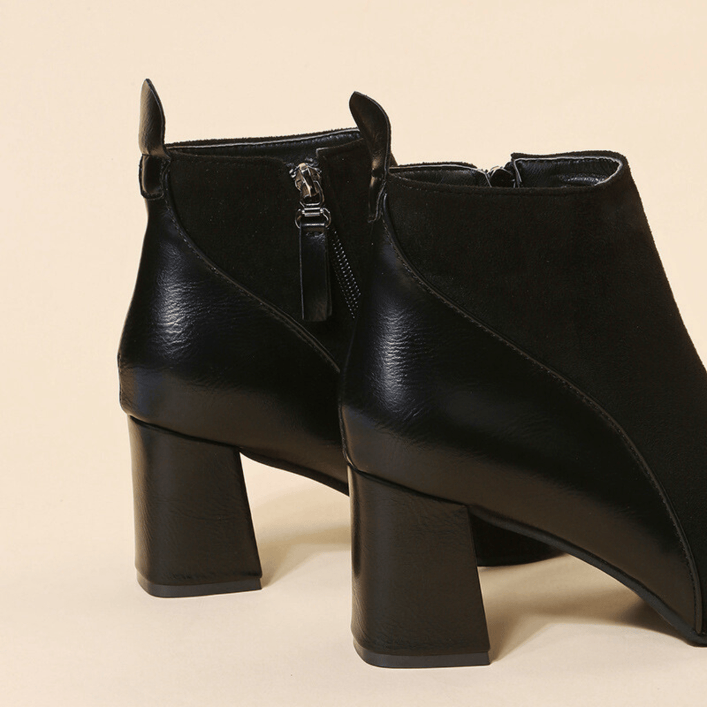 Emma Women's Side-Zip Faux Suede Texture Ankle Boots, view 9
