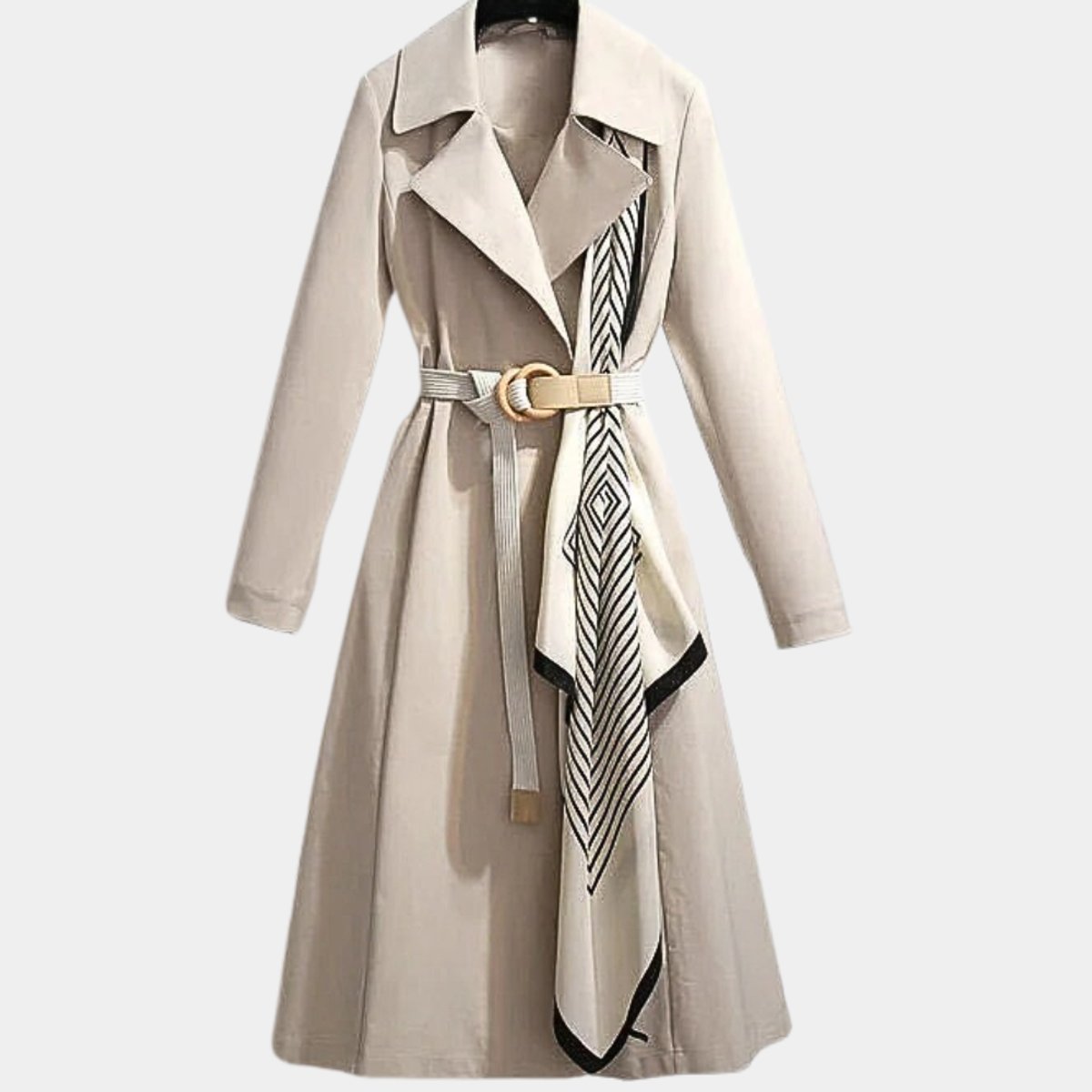 Women's Trench Jacket Belted Classic, front view