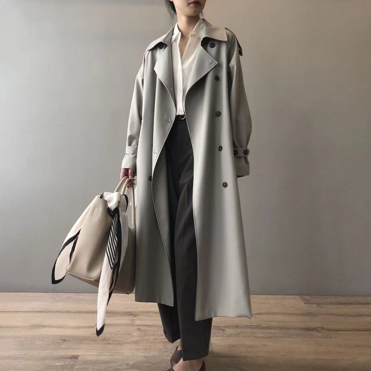 Women's Trench Jacket Double-Breasted, front view