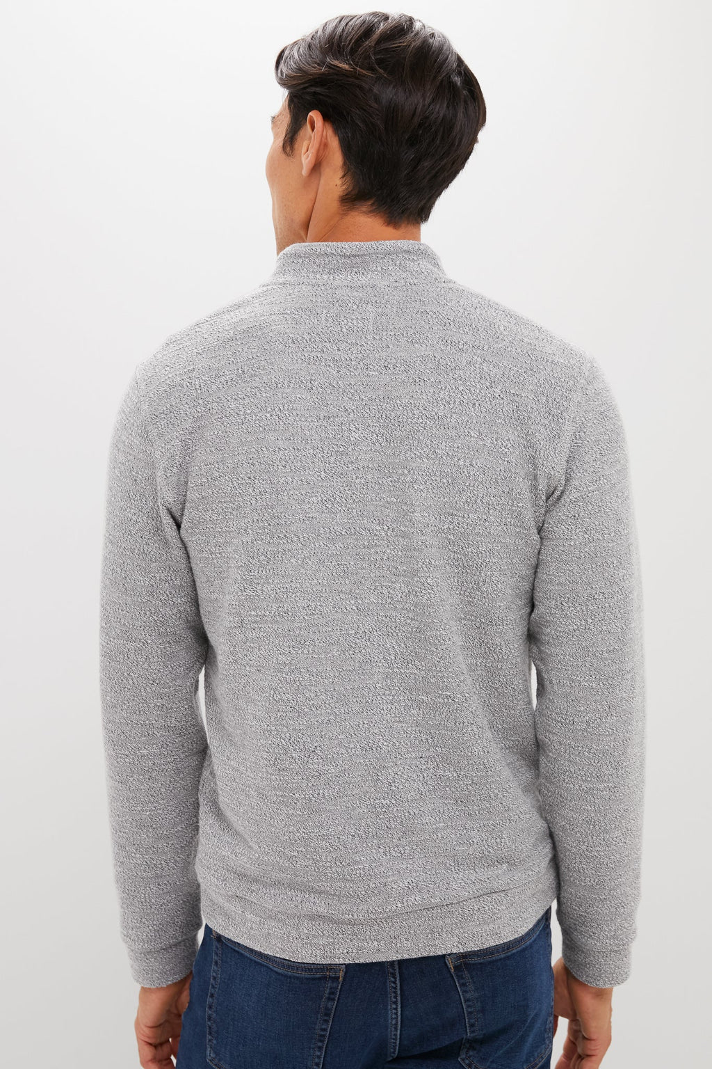 Men's Gray Textured Pullover